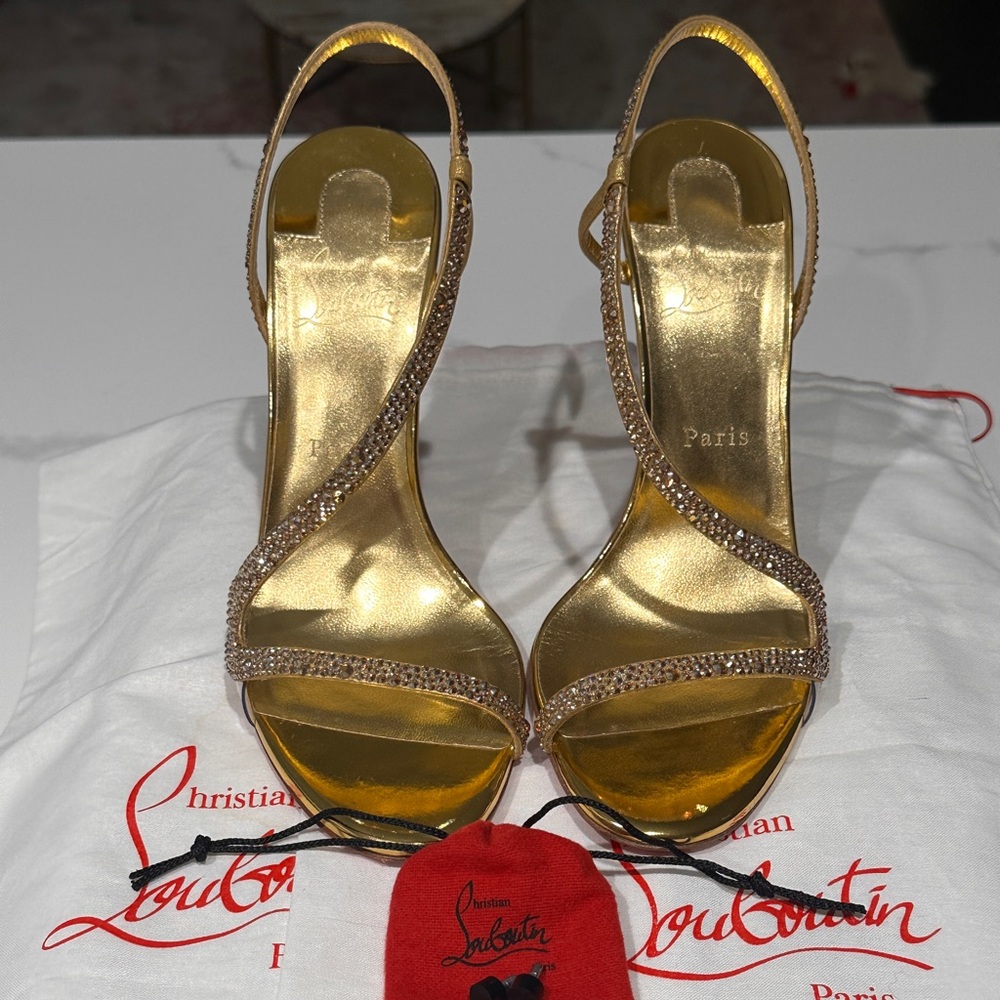 Christian Louboutin Rosalie 100m Embellished Leather Sandals